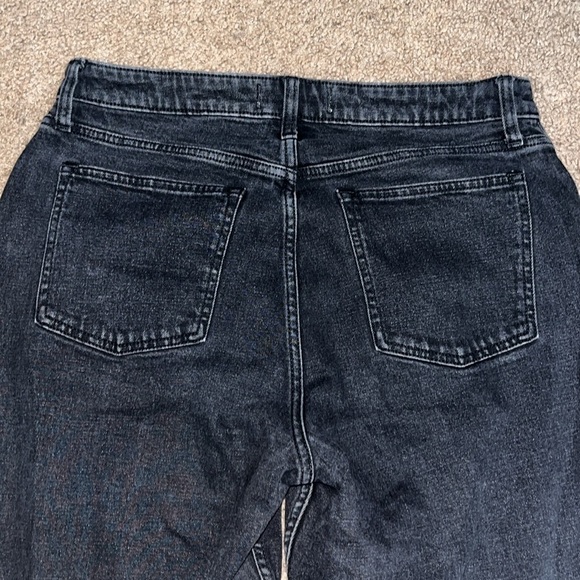 Abercrombie & Fitch Curve Love Skinny High Rise Seam Raw Split Hem Black 31 12R - Picture 10 of 13